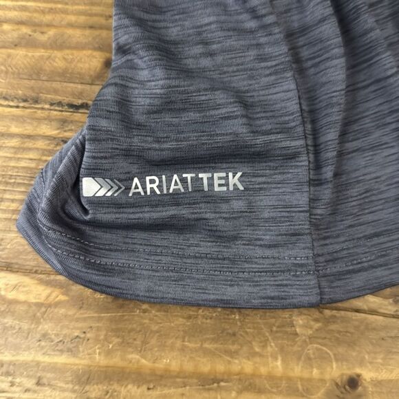 Ariat Gray Short Sleeve Tee Classic Crew Neck - Picture 6 of 8